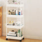 Moderno libreria etagere aperta scaffale in metallo scaffale in plastica scaffale con ruote di caster