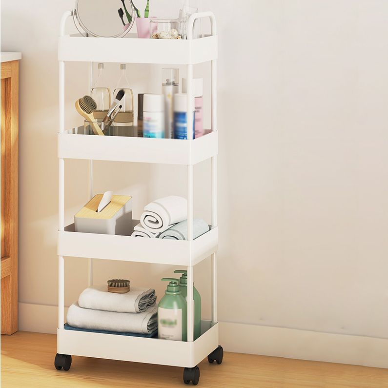 Moderno libreria etagere aperta scaffale in metallo scaffale in plastica scaffale con ruote di caster