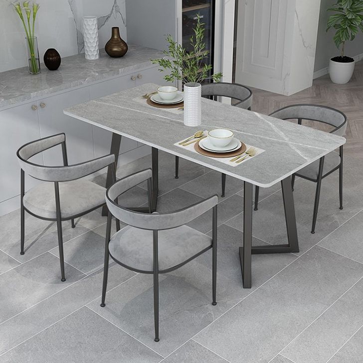 Sintered Stone Top Dining Table Rectangle Table with Double Pedestal for Restaurant Clearhalo ' dining_table' 'Dining Tables & Seating' 'Dining Tables' 'furn' 'furn_dining_table' 'Furniture' 'furniture_dining_table' 'Kitchen & Dining Furniture' 'kitchen&dining_furn' 'kitchen' 'kitchen_dining_table' 1200x1200_84f830b8-c320-4b2f-a9b6-8df2ece7dec4