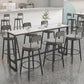 Modern 1/7 Pieces Bar Table Set Rectangle Stone Counter Table with High Stools for Balcony Clearhalo 'Bar Furniture' 'furn' 'furn_home_bar_bar_sets' 'Furniture' 'Home Bars & Bar Sets' 'home_bar_bar_sets' 'Kitchen & Dining Furniture' 1200x1200_84f84226-fc7e-4b1c-bfac-6f27a7fbfd94