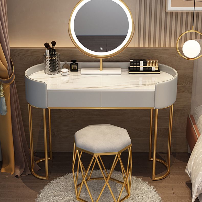 Descripción de tocador de maquillaje de pie Magno de espejo iluminado Conjunto de tocador con cajón