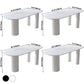 Metal Contemporary Free Form Dining Table Marble Top Table for Kitchen and Dining Room Clearhalo ' dining_table' 'Dining Tables & Seating' 'Dining Tables' 'furn' 'furn_dining_table' 'Furniture' 'furniture_dining_table' 'Kitchen & Dining Furniture' 'kitchen&dining_furn' 'kitchen' 'kitchen_dining_table' 1200x1200_84fa326d-c28a-40c3-b5b9-a6afbc10a2d1