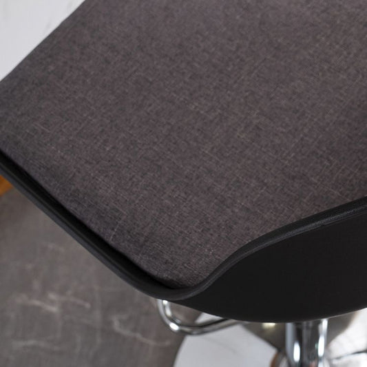 Industrial Fabric Bar Stools Swivel Adjustable Height Bar Stool with Footrest