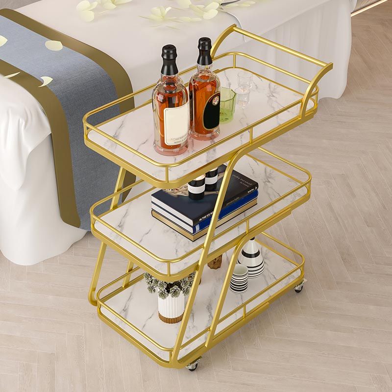 Tavolo da preparazione a rotolamento contemporaneo 35.43 "H tavolo di preparazione in metallo per sala da pranzo