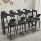 Contemporary Faux Leather Counter Stools Metal Bar Stools for Home Use