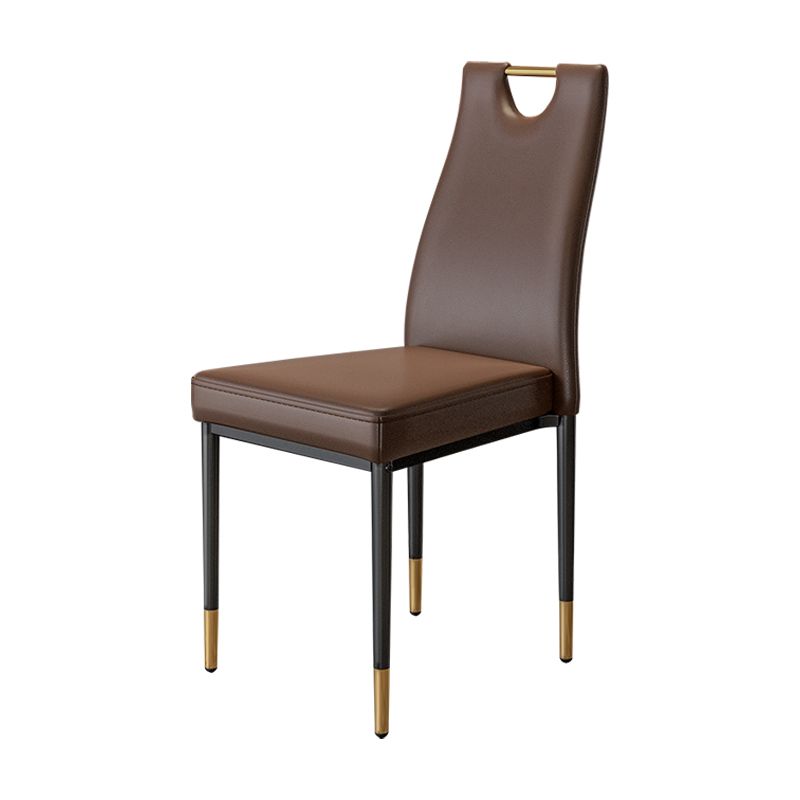 Scandinavian Style Upholstered Armless Dining Chairs Solid Back Side Chair for Home Clearhalo ' kitchen&dining_furn' 'Dining Chairs' 'Dining Tables & Seating' 'dining_chair' 'furn' 'furn_dining_chair' 'Furniture' 'furniture_dining_chair' 'Kitchen & Dining Furniture' 'kitchen' 1200x1200_84fcb78a-f2e2-4279-9dc4-a2f8a80c63b6