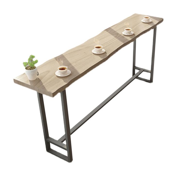 Table de table de bar à bois massif moderne