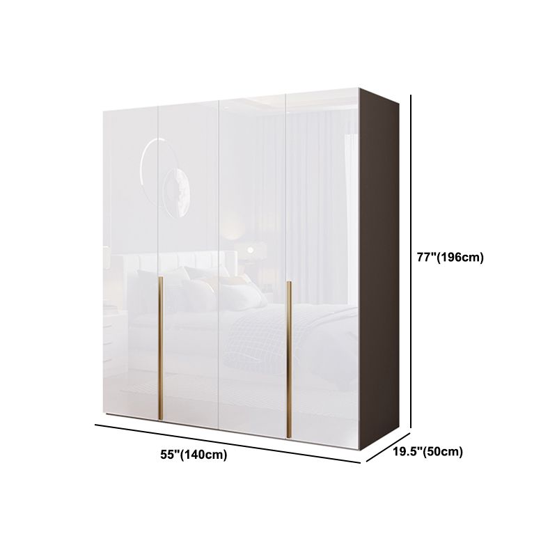 Contemporary Wooden Wardrobe White Colour Soft Close Door Wardrobe Closet Clearhalo 'Armoires & Wardrobes' 'armoires_wardrobes' 'Bedroom Furniture' 'furn' 'furn_armoires_wardrobes' 'Furniture' 1200x1200_8501521d-7981-4c18-a085-38f052afa927