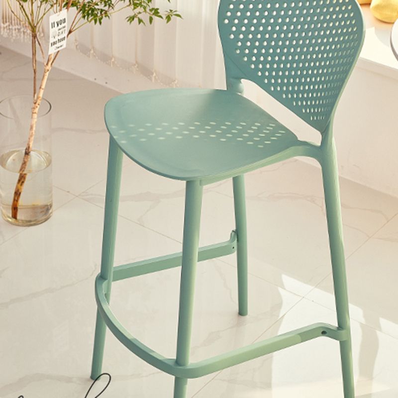 Nordic Style Bar-stool Plastic Counter Bar Stool for Kitchen Bar with Plastic Legs Clearhalo 'Bar Furniture' 'Bar Stools' 'bar_stools' 'furn' 'furn_bar_stools' 'Furniture' 'furniture_bar_stools' 'Kitchen & Dining Furniture' 1200x1200_850176f1-62f4-483f-9dc7-9b969400e6c0
