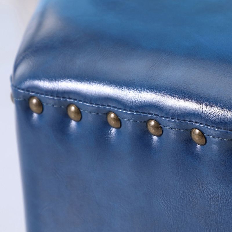 Modern Hexagon Pouf Ottoman Plain Leather Chair Ottoman With Nailhead Trim Clearhalo 'furn' 'furn_ottomans_poufs' 'Furniture' 'Living Room Furniture' 'Ottomans & Poufs' 'ottomans_poufs' 1200x1200_8501b4ba-b10a-4034-9c12-f8c242148d72