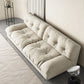 Modern Tufted Back Settee 31.49" High Armless Seating in Beige