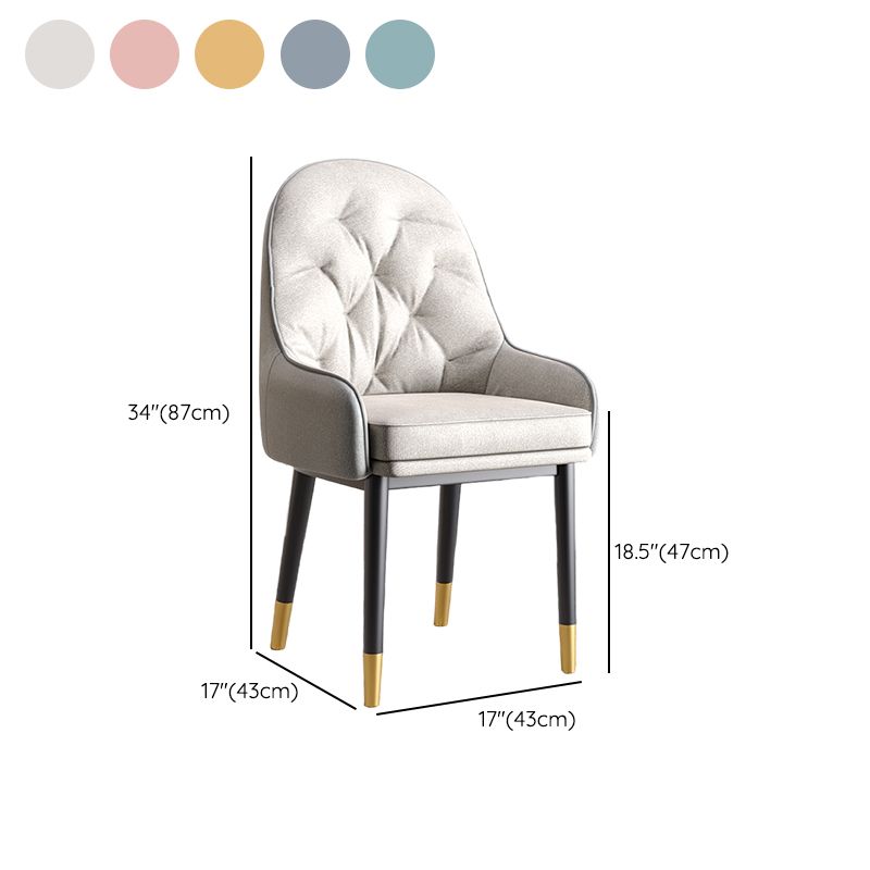 Modern Style Home Solid Back Metal Dining Arm Chair(Set of 4/8) Clearhalo 'Dining Chairs' 'Dining Tables & Seating' 'dining_chair' 'furn' 'furn_dining_chair' 'Furniture' 'Kitchen & Dining Furniture' 1200x1200_85030de4-551c-40e9-b361-40e00082752e