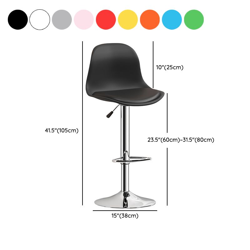 Indoor Swivel Bar Stools Folding with Metal Legs Counter Stool Clearhalo 'Bar Furniture' 'Bar Stools' 'bar_stools' 'furn' 'furn_bar_stools' 'Furniture' 'Kitchen & Dining Furniture' 1200x1200_85061e2f-2adc-483a-a240-a2c8181293fe