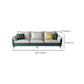 Modern 34.25" H Faux Leather Pillow Top Arm Sofa for Living Room