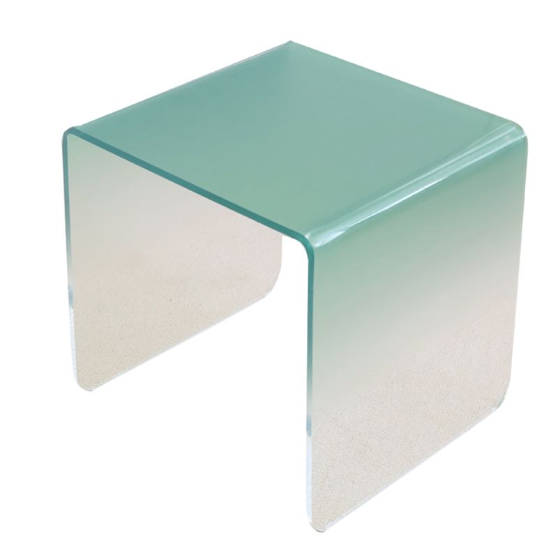 Plastic Square Side End Table Modern Sled Sofa Side Accent Table