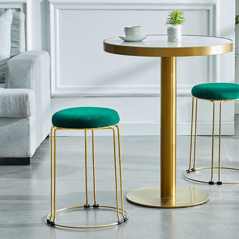 Metal Frame Pouf Plain Round Contemporary Velvet Fade Resistant Ottoman Clearhalo 'furn' 'furn_ottomans_poufs' 'Furniture' 'Living Room Furniture' 'Ottomans & Poufs' 'ottomans_poufs' 1200x1200_8507bff1-bfc6-4866-8846-842f107d4a0c