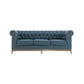 Divano armato arrotolato a 3 posti Chesterfield trapuntato 82,68 "W.