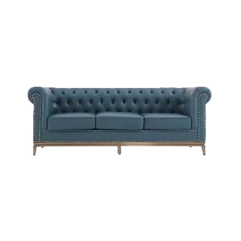 Divano armato arrotolato a 3 posti Chesterfield trapuntato 82,68 "W.