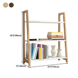 Wooden Etagere Bookcase Modern Bookshelf with Rectangular Shelves