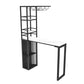 Modern Iron Bistro Table Stone Top Rectangle Indoor Bar Dining Table with Wine Rack Clearhalo 'Bar Furniture' 'Bar Tables' 'bar_tables' 'furn' 'furn_bar_tables' 'Furniture' 'furniture_bar_tables' 'Kitchen & Dining Furniture' 1200x1200_8509f8cb-359b-40a9-8cb7-d18df26830e5