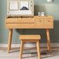 Flip Single Single Mirror Desk 3 Cajones Visor de madera de goma