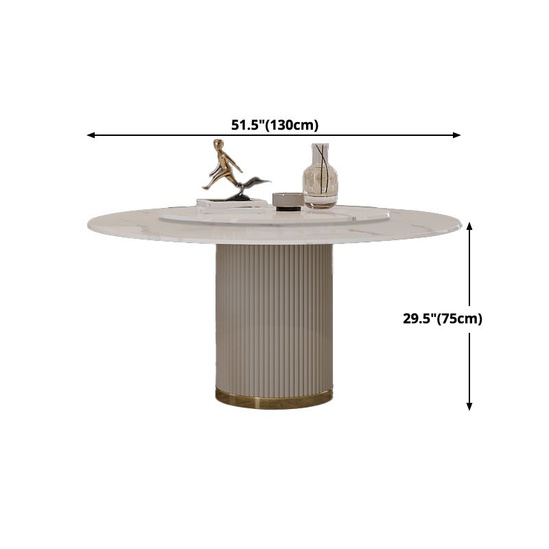 Sintered Stone Top Dining Table Luxury Round Table with Metal Pedestal in White Clearhalo ' dining_table' 'Dining Tables & Seating' 'Dining Tables' 'furn' 'furn_dining_table' 'Furniture' 'furniture_dining_table' 'Kitchen & Dining Furniture' 'kitchen&dining_furn' 'kitchen' 'kitchen_dining_table' 1200x1200_850b552c-36d3-451d-8d5e-5eff1afcbe55