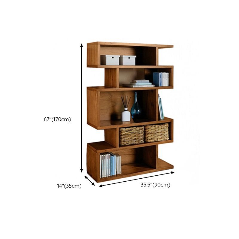 Wooden Closed Back Bookcase Standard Scandinavian Bookshelf with Shelves Clearhalo 'Bookcases' 'furn' 'furn_bookcases' 'Furniture' 'Office Furniture' 1200x1200_850b5961-bb20-44ed-9a92-b91631d21dce