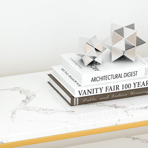 Tavolo di accento della console rettangolare moderna antica console di divano console in marmo