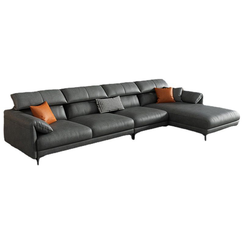 Contemporary Right Hand Facing Sofa & Chaise with Pillow Top Arm