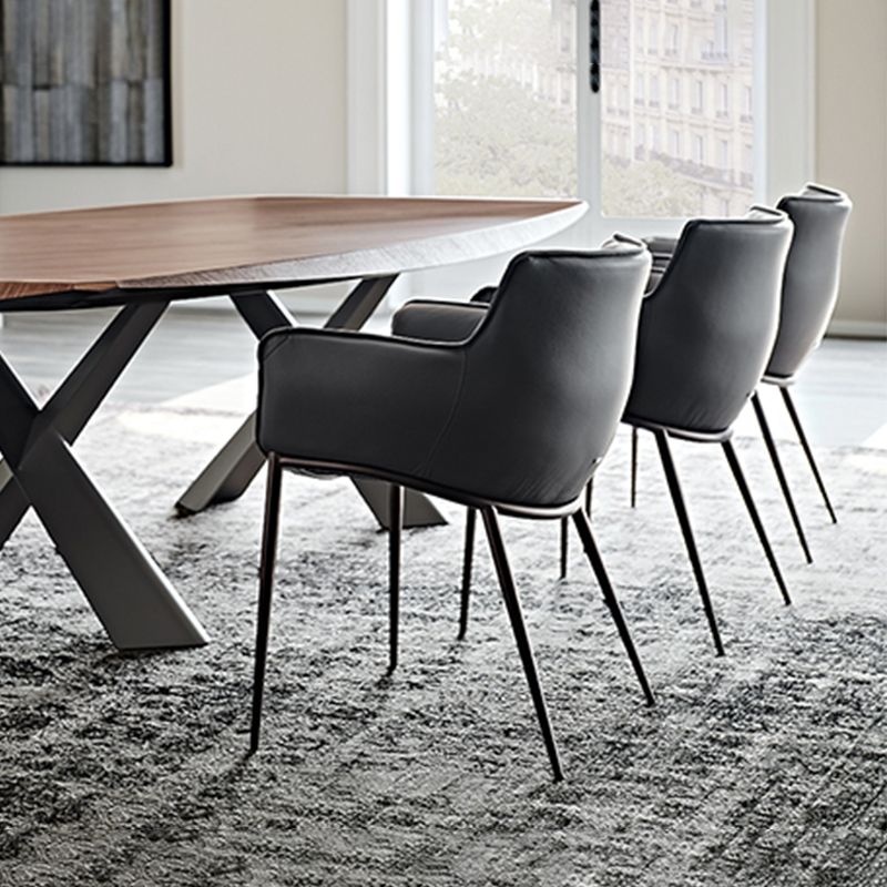 Sedia a braccio industriale in metallo sedia sala da pranzo solido sterzo per cucina