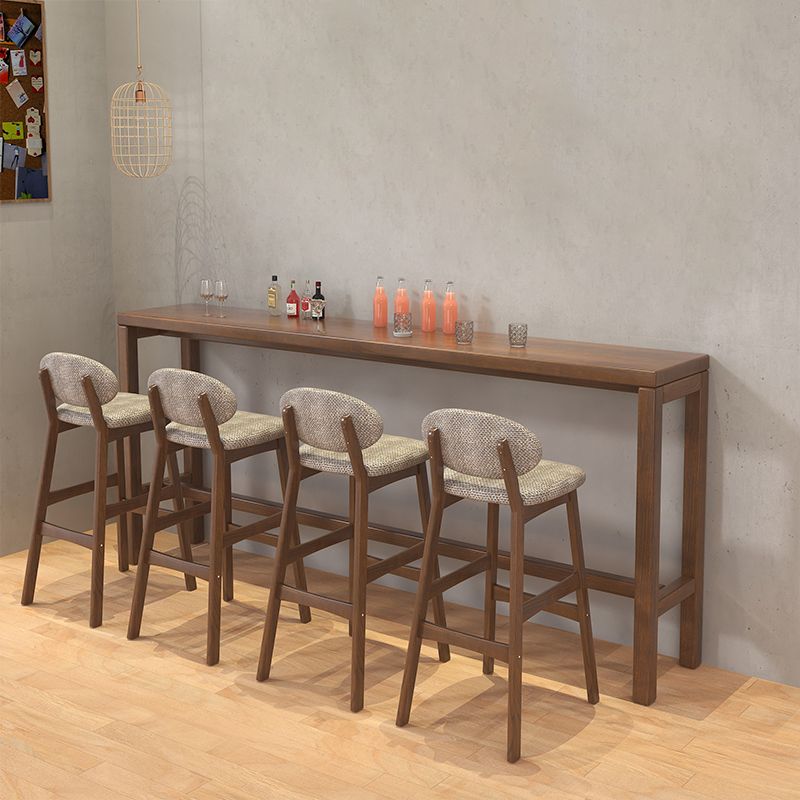 Modern Dining Room Rectangle Trestle Solid Wood Bar Dining Table Clearhalo 'Bar Furniture' 'Bar Tables' 'bar_tables' 'furn' 'furn_bar_tables' 'Furniture' 'Kitchen & Dining Furniture' 1200x1200_850e3958-3d44-4395-9d88-0fd8413c5300