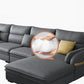 Contemporary Right Hand Facing Sectional with Pillowed Back Cushions for Four People Clearhalo 'furn' 'furn_sectionals' 'Furniture' 'furniture_sectionals' 'kitchen' 'kitchen_sectionals' 'Living Room Furniture' 'Sectionals' 1200x1200_850ef101-bfb9-475e-b21d-bd2a3a2c082a