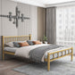 Metalen eigentijds standaardbed met metalen benen bedframe met hoofdeinde