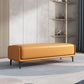 Modern Solid Color Bench Faux Leather Foam Seating Bench with Legs for Home Office Clearhalo 'Benches' 'Chairs & Seating' 'furn' 'furn_benches' 'Furniture' 'Living Room Furniture' 1200x1200_850f1718-8b3b-4770-96d6-45b77310df36