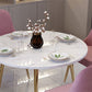 Nordic glam rond Table de table de pierre fritté 1/3/5/7 pièces