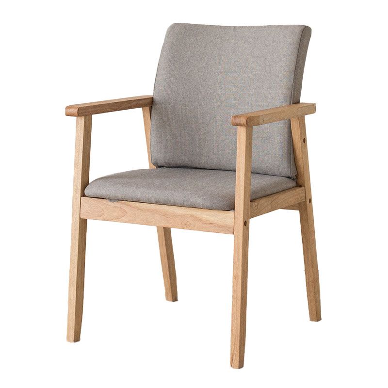 Contemporary Upholstered Solid Back Arm Chair Matte Finish Home Dining Chair Clearhalo ' kitchen&dining_furn' 'Dining Chairs' 'Dining Tables & Seating' 'dining_chair' 'furn' 'furn_dining_chair' 'Furniture' 'furniture_dining_chair' 'Kitchen & Dining Furniture' 'kitchen' 1200x1200_851311b7-a791-421f-ad88-2fd5626ac210