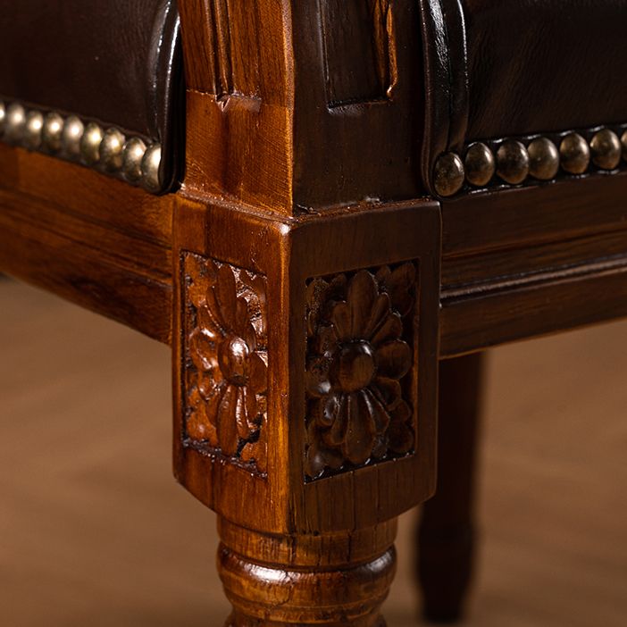 Rustic Style Open Back Brown Solid Wood Home Dining Side Chair Clearhalo 'Dining Chairs' 'Dining Tables & Seating' 'dining_chair' 'furn' 'furn_dining_chair' 'Furniture' 'Kitchen & Dining Furniture' 1200x1200_851468b1-3dcf-497b-95fd-9c8cdb77ee67