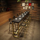 Brown Glam Style Bar Table in Iron and Wood Bar Indoor Bar Counter , Only Table Clearhalo 'Bar Furniture' 'Bar Tables' 'bar_tables' 'furn' 'furn_bar_tables' 'Furniture' 'furniture_bar_tables' 'Kitchen & Dining Furniture' 1200x1200_85156593-ae8f-434a-92e6-cda36cf2679f