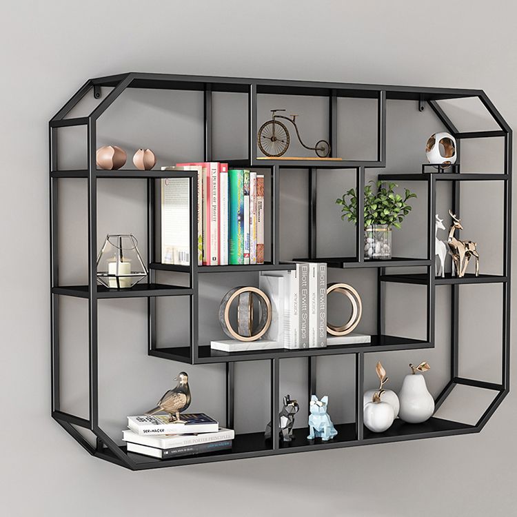 Industrial Iron Bookshelf Wall Mounted Bookshelf for Office and Family Living Room Clearhalo 'Bookcases' 'furn' 'furn_bookcases' 'Furniture' 'furniture_bookcases' 'Office Furniture' 1200x1200_85157434-559a-4512-9b0a-f2f32d00a9f2