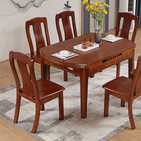Rubber Wood Kitchen Dining Side Chair Contemporary Slat Back Side Chair Clearhalo 'Dining Chairs' 'Dining Tables & Seating' 'dining_chair' 'furn' 'furn_dining_chair' 'Furniture' 'Kitchen & Dining Furniture' 1200x1200_8517ec36-94a5-48d1-9671-52c9b337d13e