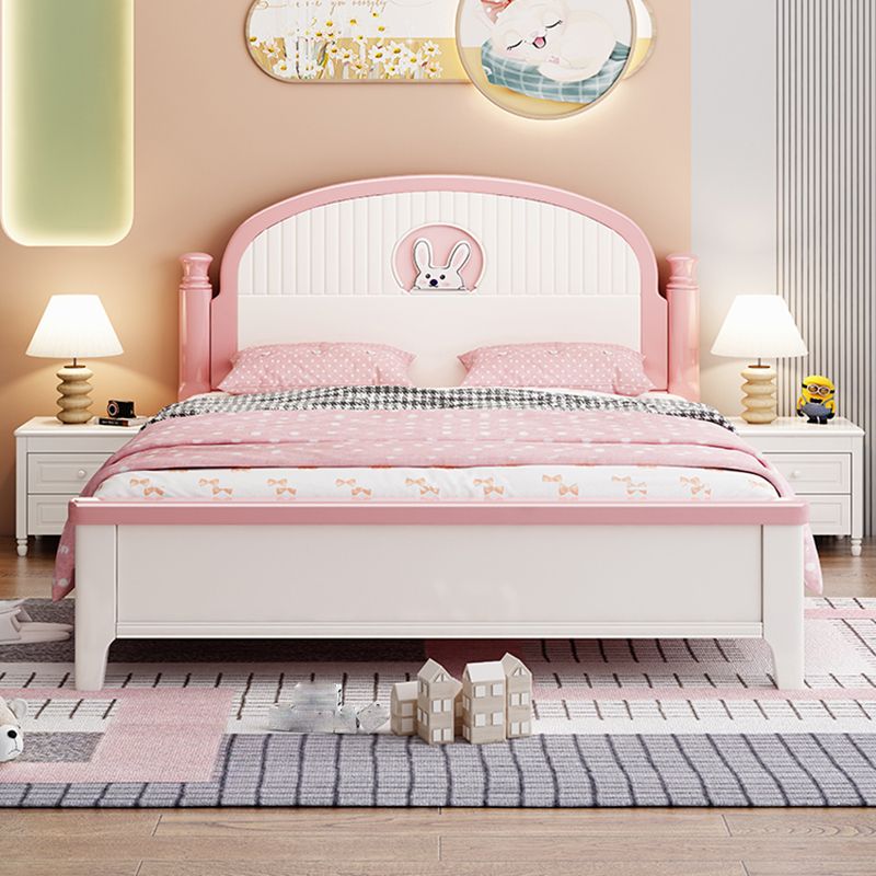 Modern Arched Panel Headboard Standard Bed with Legs in Rubberwood Clearhalo 'Bedroom Furniture' 'Beds' 'furn' 'furn_beds' 'Furniture' 1200x1200_85181e96-2ad1-405f-8339-200c84380eb7