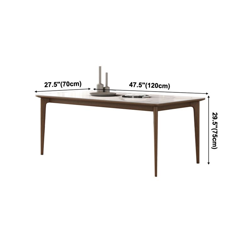 Solid Wood Mid-Century Modern Table Rectangular Sintered Stone Top Table for Dining Room Clearhalo ' dining_table' 'Dining Tables & Seating' 'Dining Tables' 'furn' 'furn_dining_table' 'Furniture' 'furniture_dining_table' 'Kitchen & Dining Furniture' 'kitchen&dining_furn' 'kitchen' 'kitchen_dining_table' 1200x1200_85188c7a-b779-4613-8d7a-a6ebf6ac768b