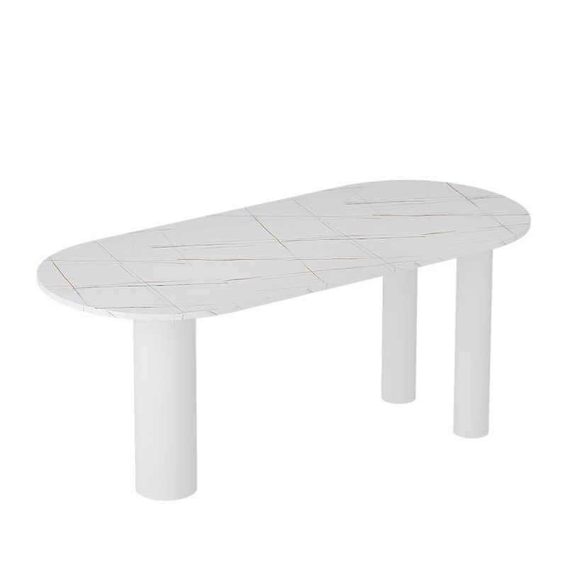 SinteredStone Home Dining Table Modern White Dining Room Table Clearhalo 'Dining Tables & Seating' 'Dining Tables' 'dining_table' 'furn' 'furn_dining_table' 'Furniture' 'Kitchen & Dining Furniture' 1200x1200_85188feb-ffdb-4bc9-ac0f-cf50719d1158