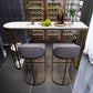 Modern Style Bar Table 42-inch Height Stone Top Bistro Table with Storage Shelf Clearhalo 'Bar Furniture' 'Bar Tables' 'bar_tables' 'furn' 'furn_bar_tables' 'Furniture' 'furniture_bar_tables' 'Kitchen & Dining Furniture' 1200x1200_8518977b-22b2-4416-a05e-f5f25636e94e
