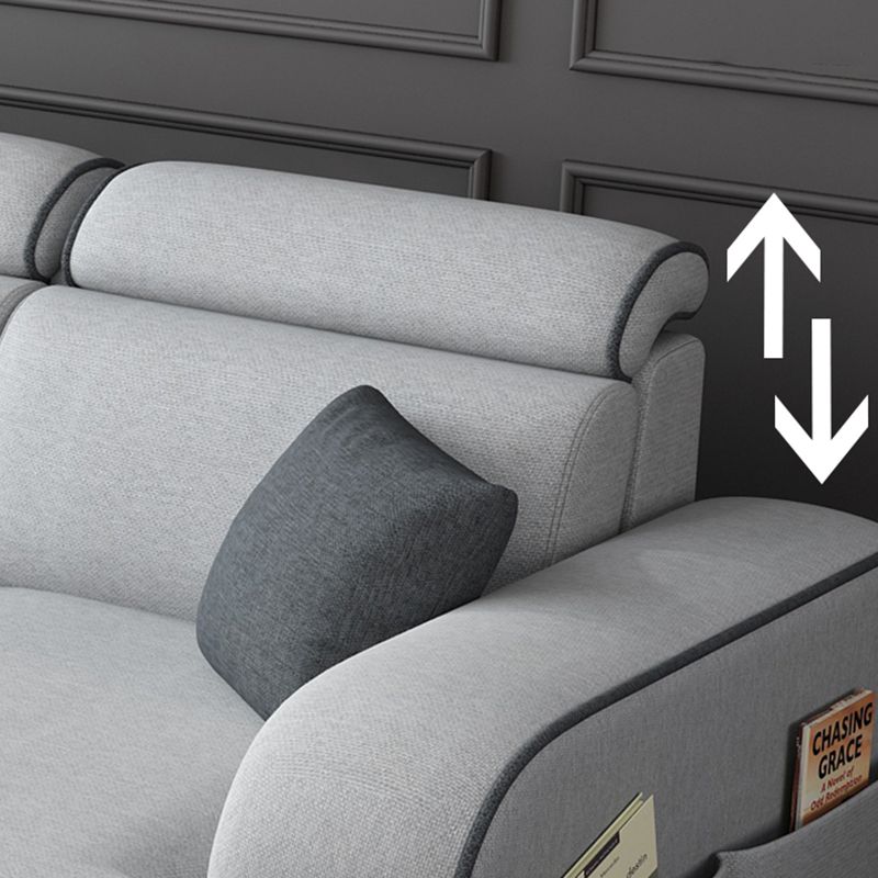 31.49" Tall Sectional Sofa Faux Leather/Linen Modular Sofa with Cushion Back Clearhalo 'furn' 'furn_sectionals' 'Furniture' 'Living Room Furniture' 'Sectionals' 1200x1200_8518b9de-6494-4ec5-a4ca-06fb90f0d8e8