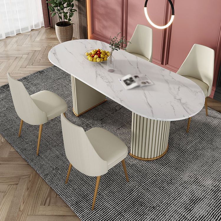 Glam Style 1/2/5/7 Pieces Dining Set Sintered Stone Dining Table for Home Use Clearhalo 'Dining Room Sets' 'Dining Tables & Seating' 'dining_room_set' 'furn' 'furn_dining_room_set' 'Furniture' 'furniture_dining_room_set' 'Kitchen & Dining Furniture' 'kitchen&dining_furn' 'kitchen' 1200x1200_8519c9fb-a504-405e-8e1a-3f6baf2980f4