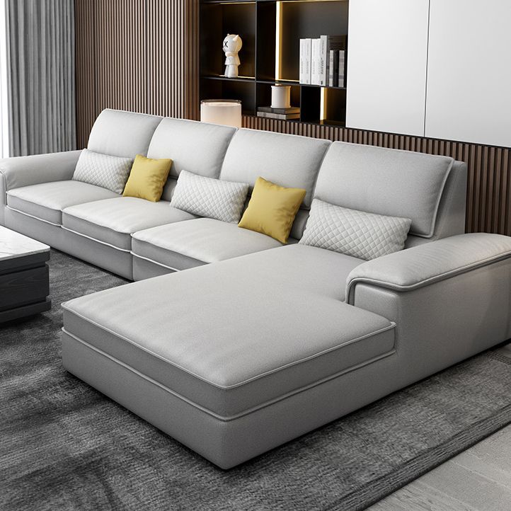 Assembled 3-seater Sofa and Chaise Recessed Arm Settee Furniture Clearhalo 'furn' 'furn_sectionals' 'Furniture' 'furniture_sectionals' 'kitchen' 'kitchen_sectionals' 'Living Room Furniture' 'Sectionals' 1200x1200_851a9a0e-0cbb-42c9-b684-c0fc76b83612