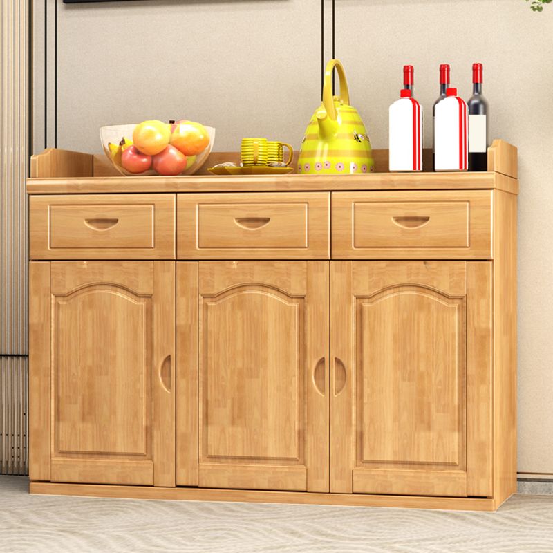 Tavolo a buffet in legno massiccio moderno scheda laterale in stile moderno con armadi e cassetti