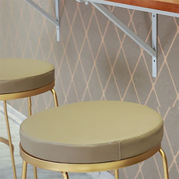 Modern Style Bar-stool Round Seat Counter Bar Stool with Metal Legs Clearhalo 'Bar Furniture' 'Bar Stools' 'bar_stools' 'furn' 'furn_bar_stools' 'Furniture' 'Kitchen & Dining Furniture' 1200x1200_851c9a81-c7e2-40d9-8d74-a22fd050816d