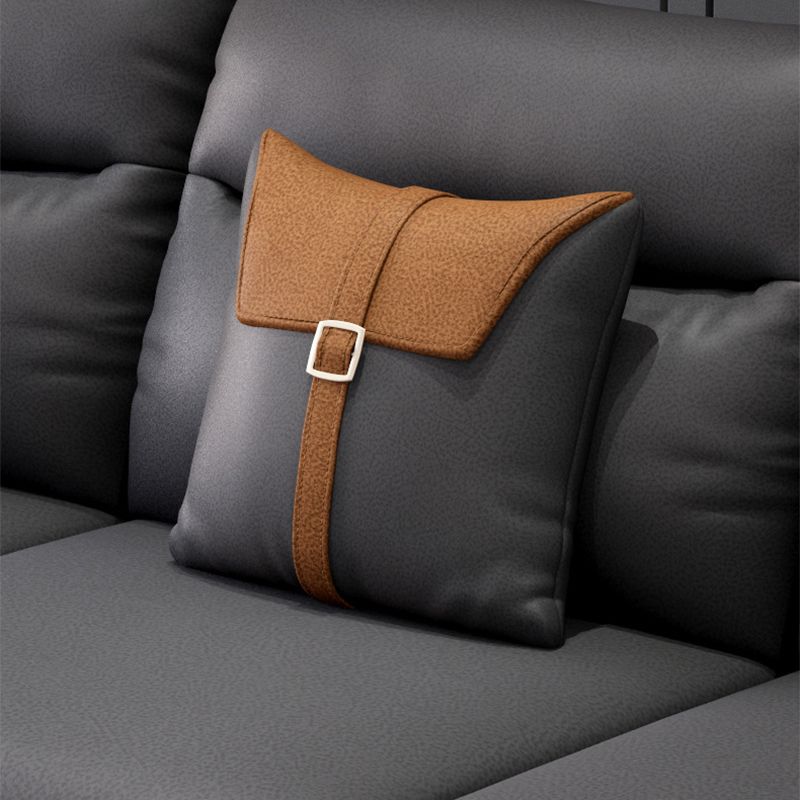 Contemporary Sectional with 4 Pillows Back and Storage Pillow Top Arm Clearhalo 'furn' 'furn_sectionals' 'Furniture' 'Living Room Furniture' 'Sectionals' 1200x1200_851d6480-6d67-478b-9630-c7e4bed5bfa5